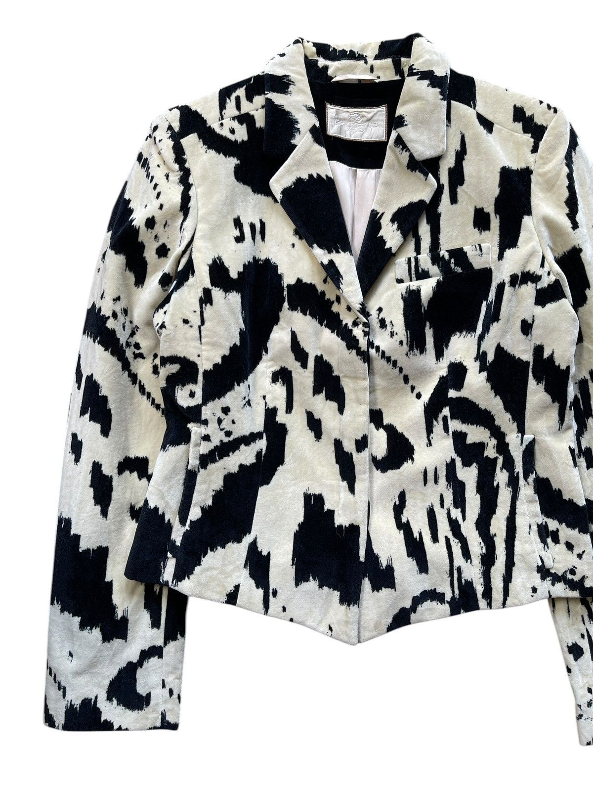 Etro Etro Milano Velvet Printed Cropped Coat Size M / US 6-8 / IT 42-44 - 2 Thumbnail