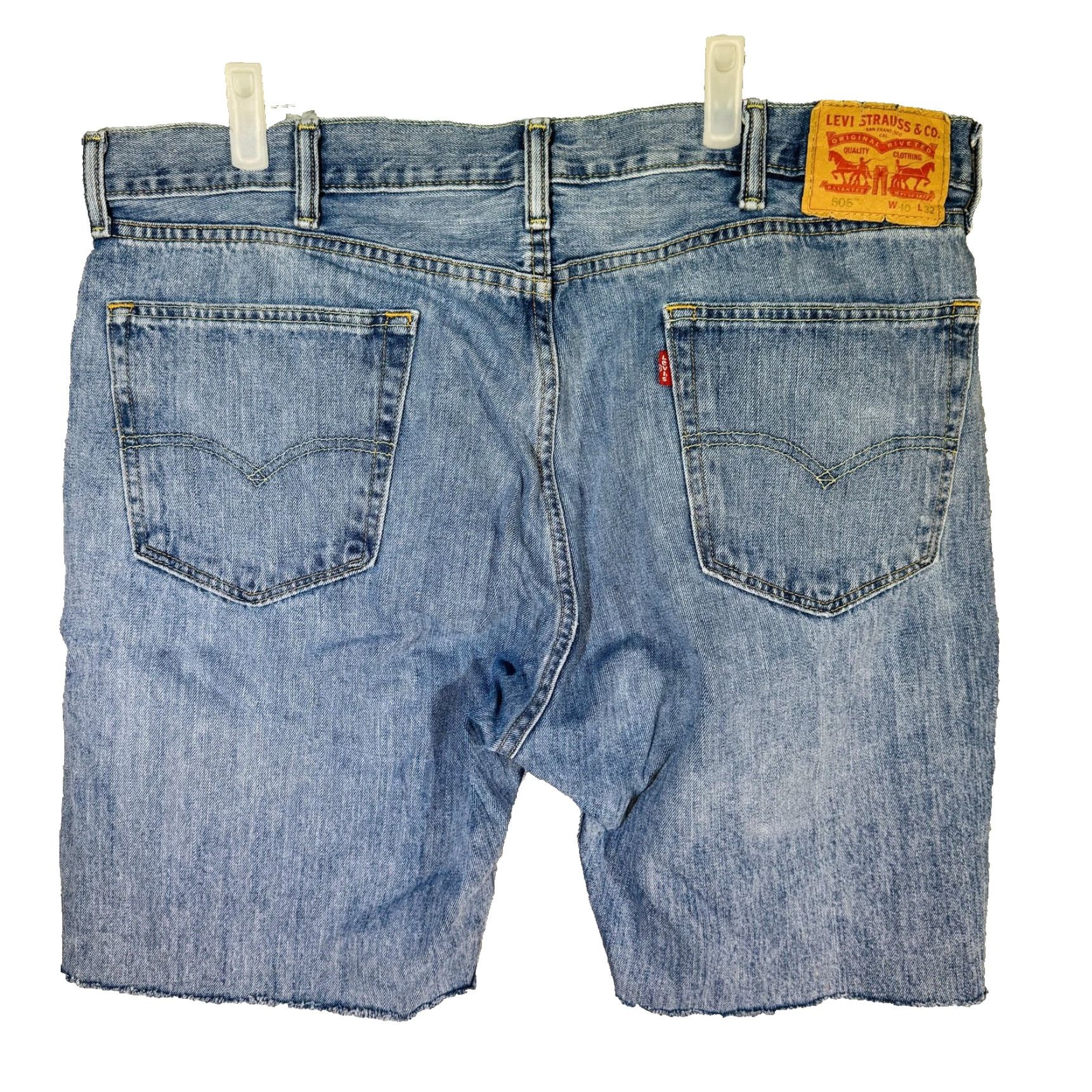 Denime Levi Strauss & Co. 505 Mens Denim Cutoff Shorts Frayed Hem W40 L32 Blue Jeans Cotton Bermuda Casual Vintage: No Size US 40 / EU 56 - 6 Thumbnail