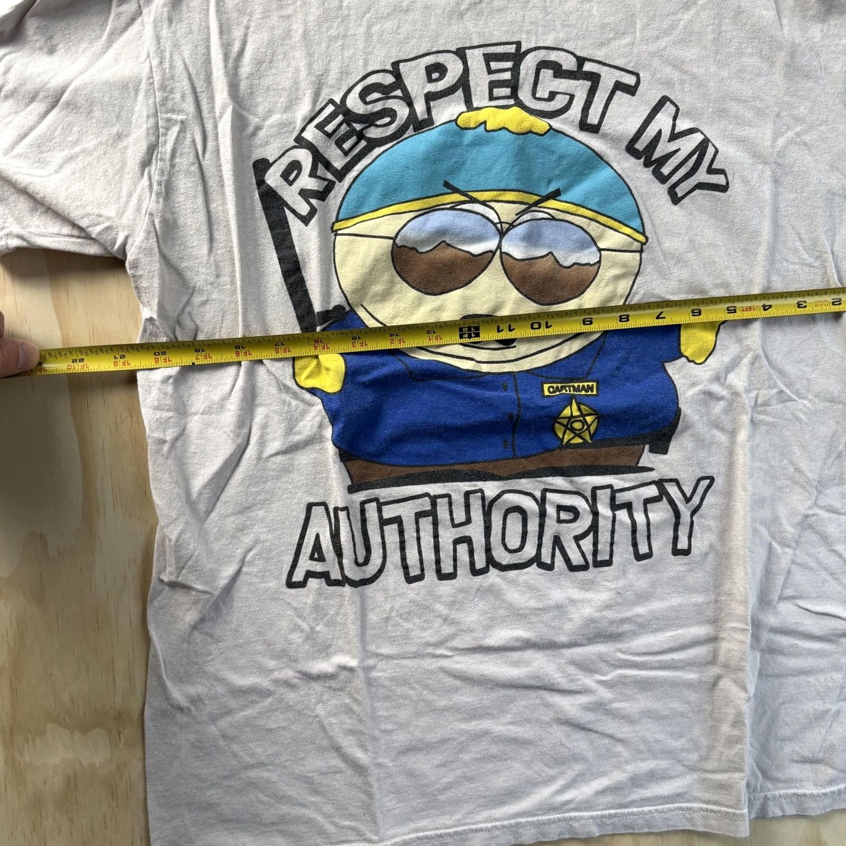 Vintage South Park Shirt Mens Large Gray Eric Cartman Respect My Authority Graphic Tee Size US L / EU 52-54 / 3 - 4 Thumbnail