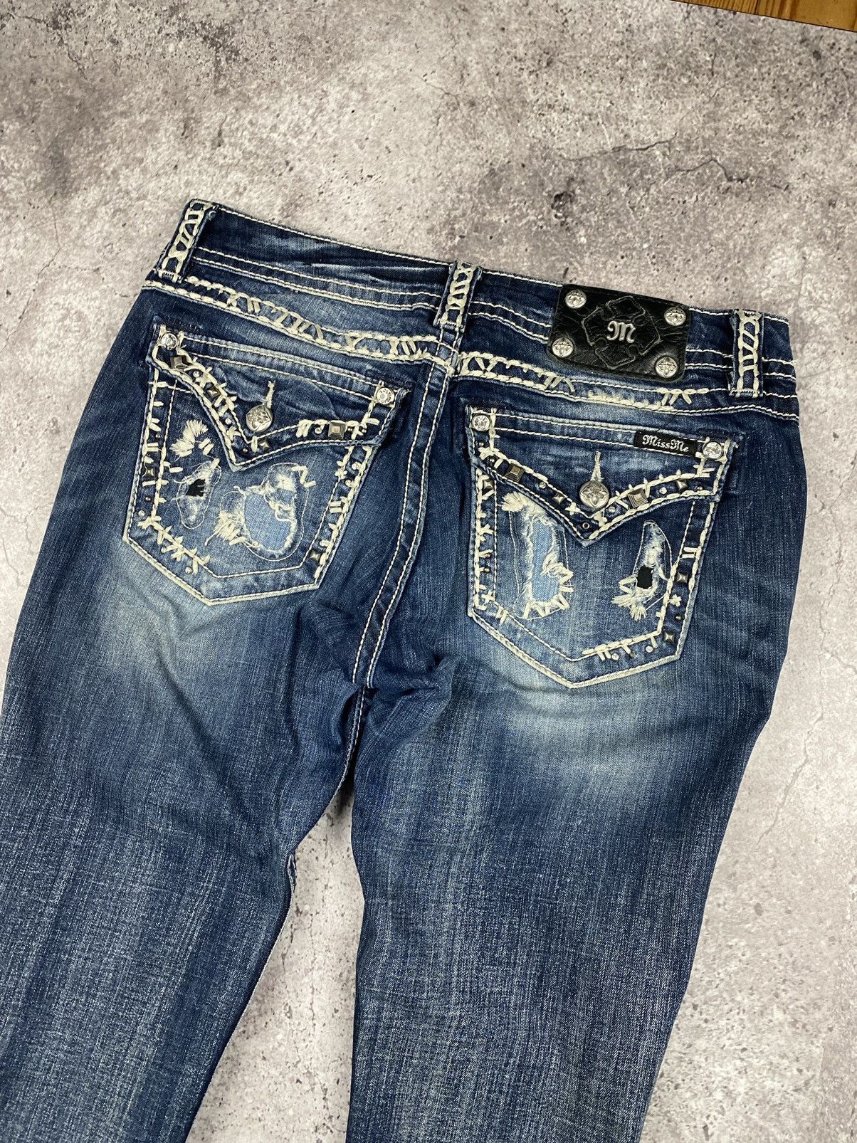 Affliction × Japanese Brand × Miss Me crazy vintage y2k affliction style miss me jeans Japan denim Size 30" / US 8 / IT 44 - 6 Thumbnail