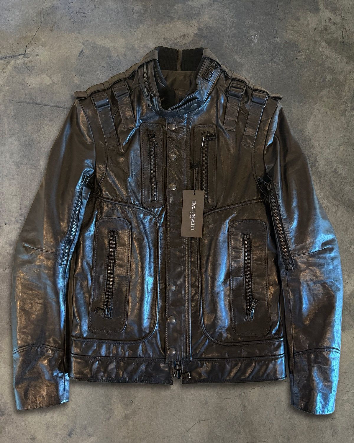 Balmain BALMAIN SS2011 LEATHER MOTARDO JACKET Size US S / EU 44-46 / 1 - 1 Thumbnail