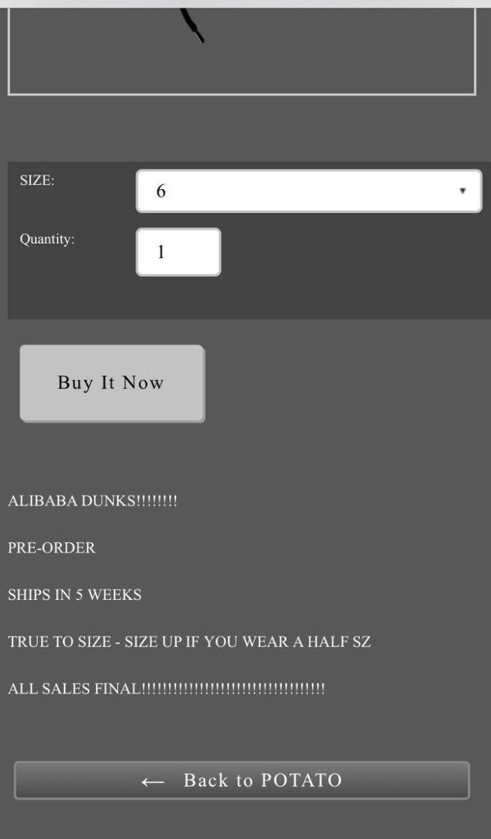 Imran Potato imran potato fakeass dunk black 10 NEW Size US 10 / EU 43 - 2 Thumbnail