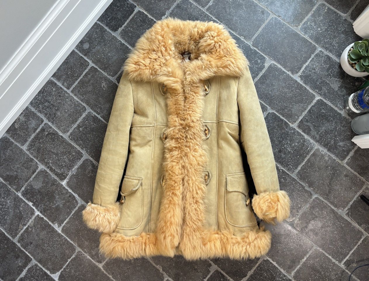 Vintage 70s Vintage Sheepskin Coat Shearling Bomber Flight Jacket Size M / US 6-8 / IT 42-44 - 19 Thumbnail