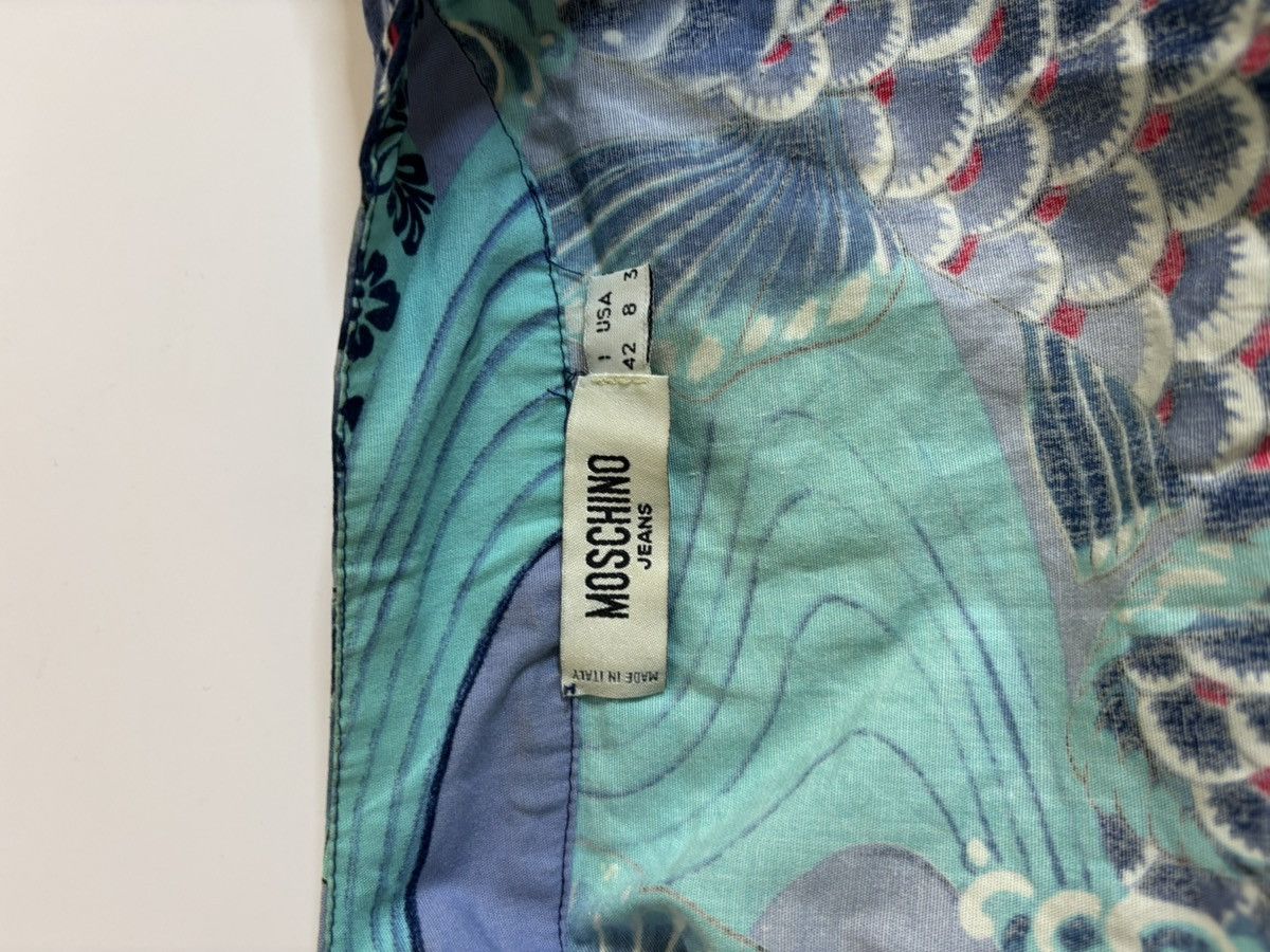 Moschino × Vintage Vintage Moschino Blue Koi Fish Kimono Wrap Top Size S / US 4 / IT 40 - 13 Thumbnail