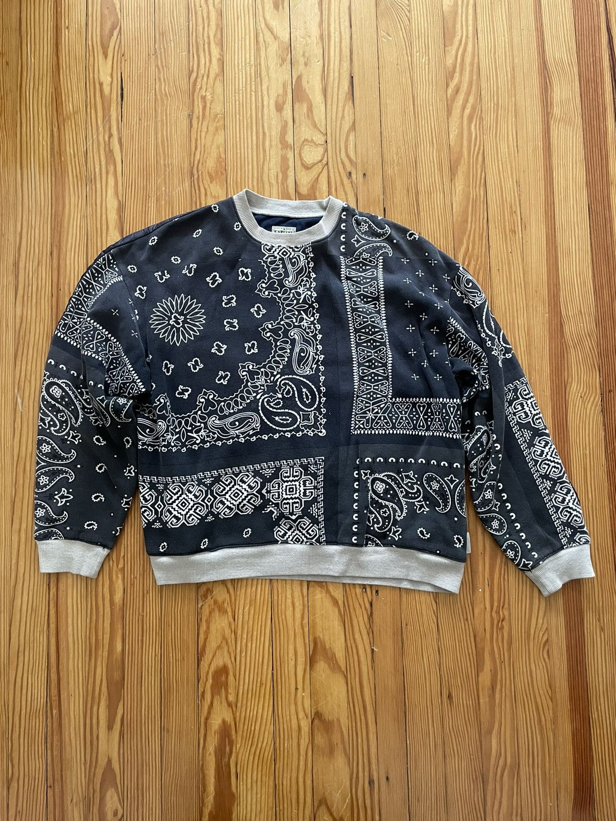 Kapital × Kapital Kountry Kapital Bandana Patchwork Print Bivouac Sweatshirt Black Size US L / EU 52-54 / 3 - 2 Thumbnail