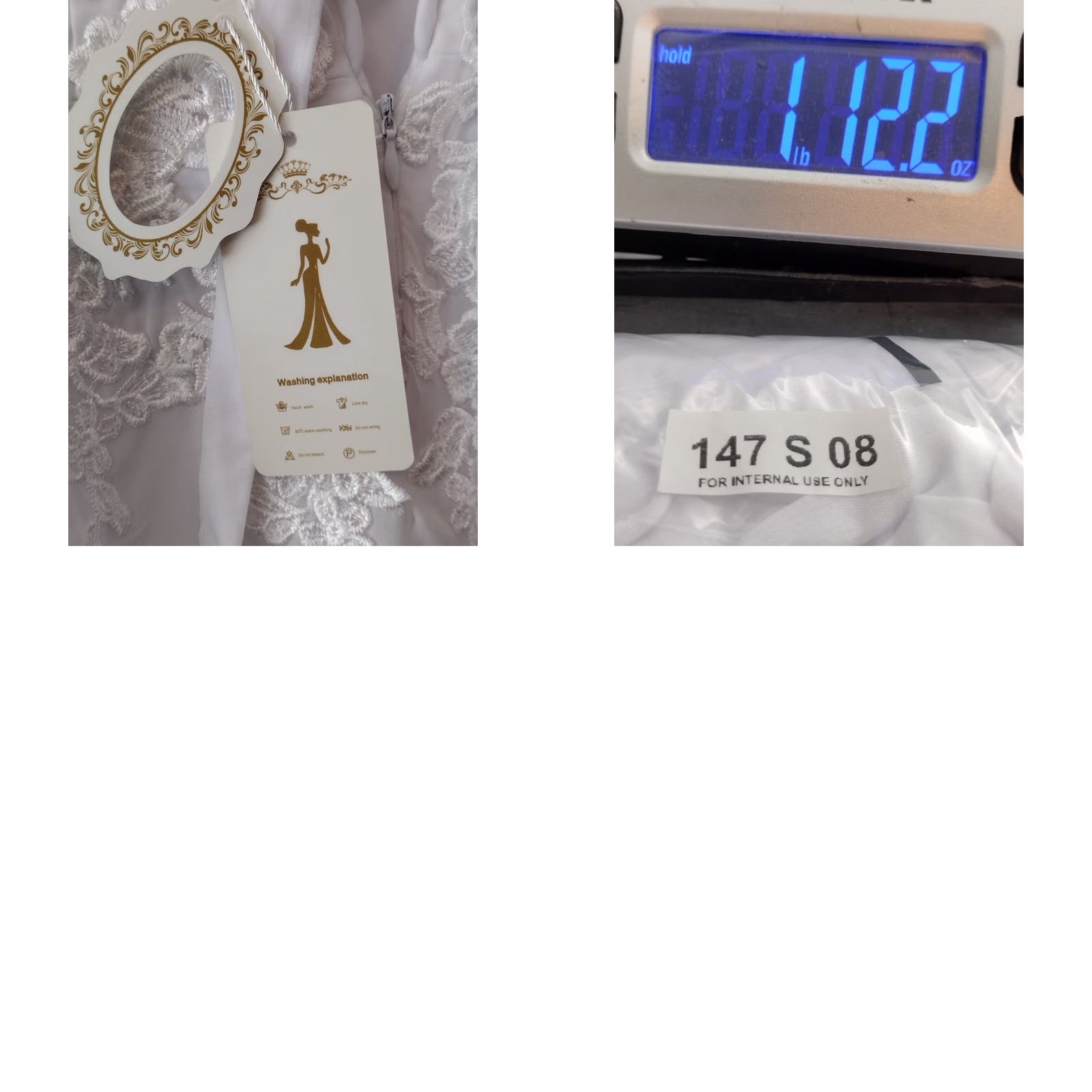 Vintage Chong Xiao V-Neck Wedding Dresses Chiffon White/ivory Lace Applique Bridal Gown Size ONE SIZE - 11 Thumbnail
