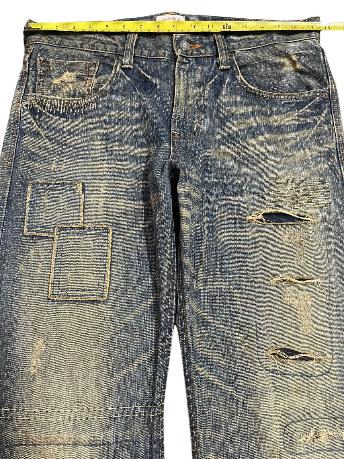 Edwin Edwin XV Exclusive Vintage Faded Wash Distressed Baggy Jeans Size US 34 / EU 50 - 12 Thumbnail