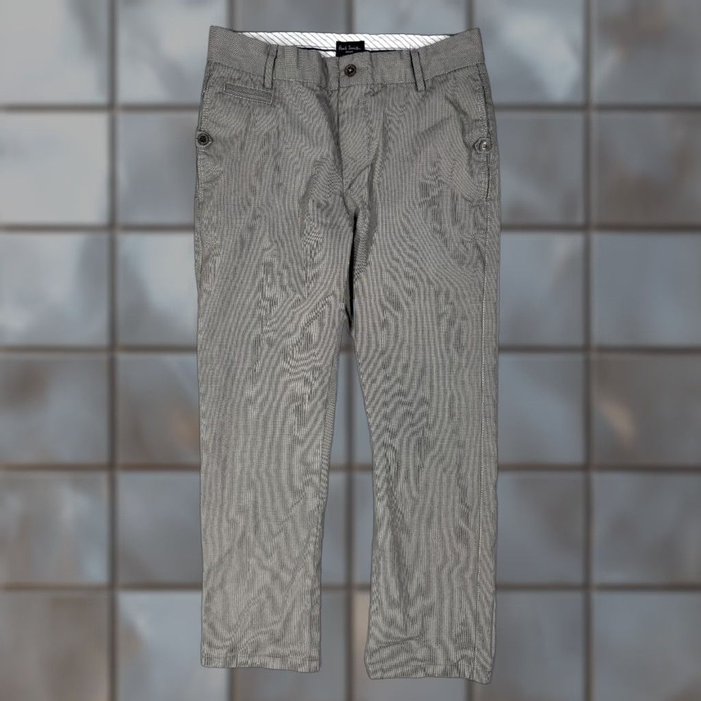 Paul Smith VINTAGE Paul Smith Pants Men 30 Chino Straight Flat Front Gray Cotton 90s Leisure Dress Size US 30 / EU 46 - 1 Thumbnail