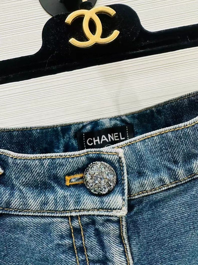 Chanel Chanel 24s waist double c straight jeans Size 24" / US 00 / IT 34 - 6 Thumbnail