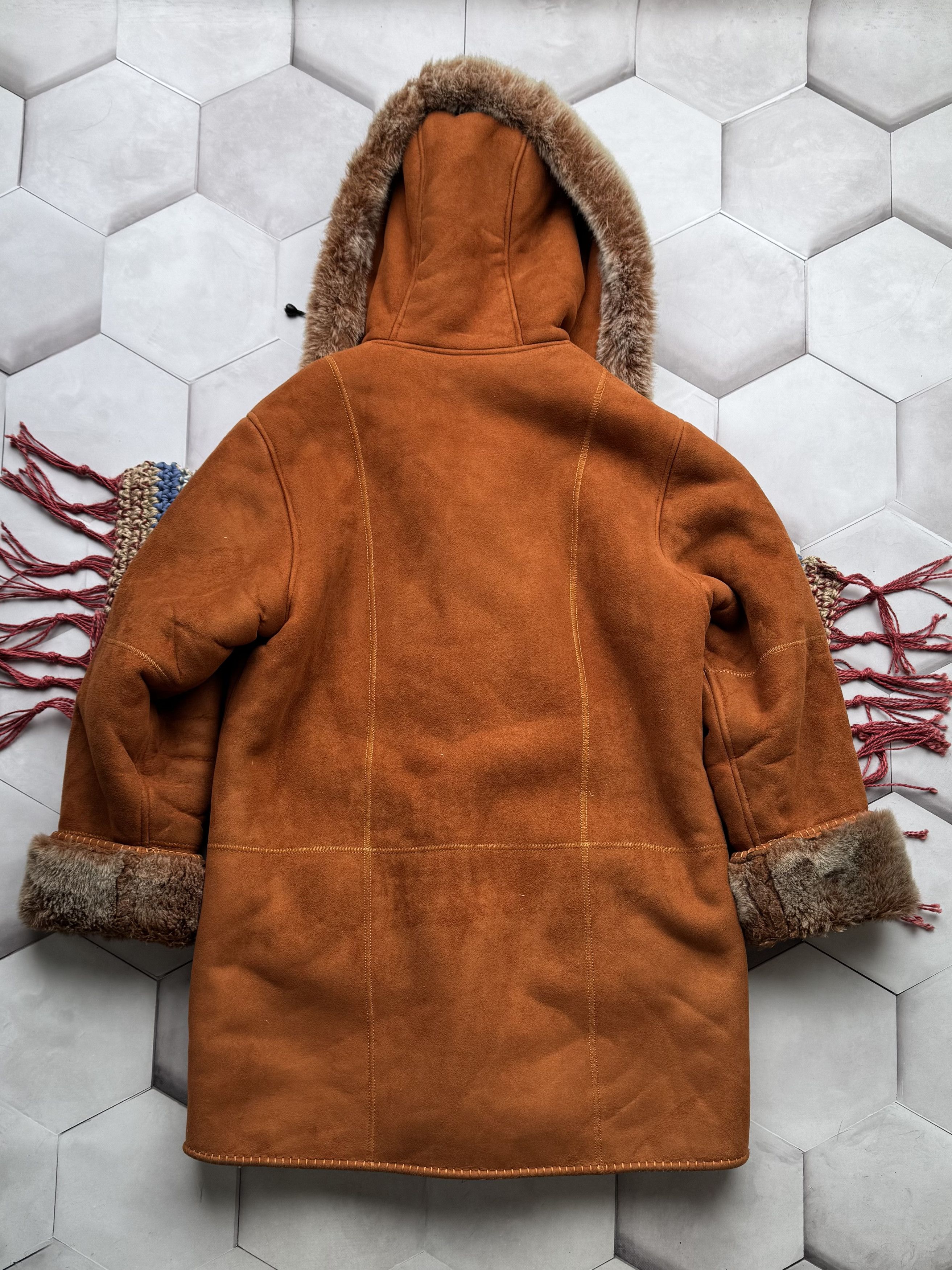 Japanese Brand Vintage Faux Sheepskin Hooded Coat (E4) Size L / US 10 / IT 46 - 7 Thumbnail