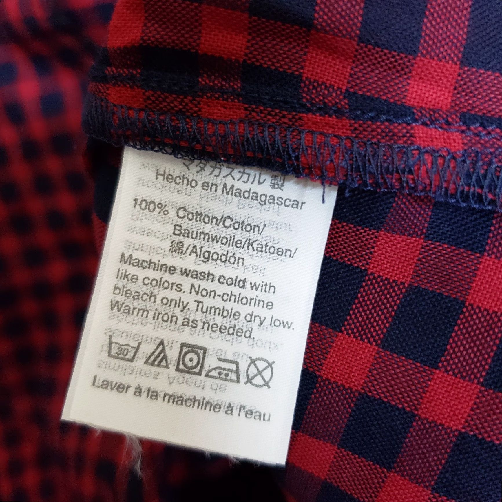 Madewell Madewell Womens Pajama Top In Gingham Check Long Sleeve Sz M Red Size M / US 6-8 / IT 42-44 - 5 Thumbnail