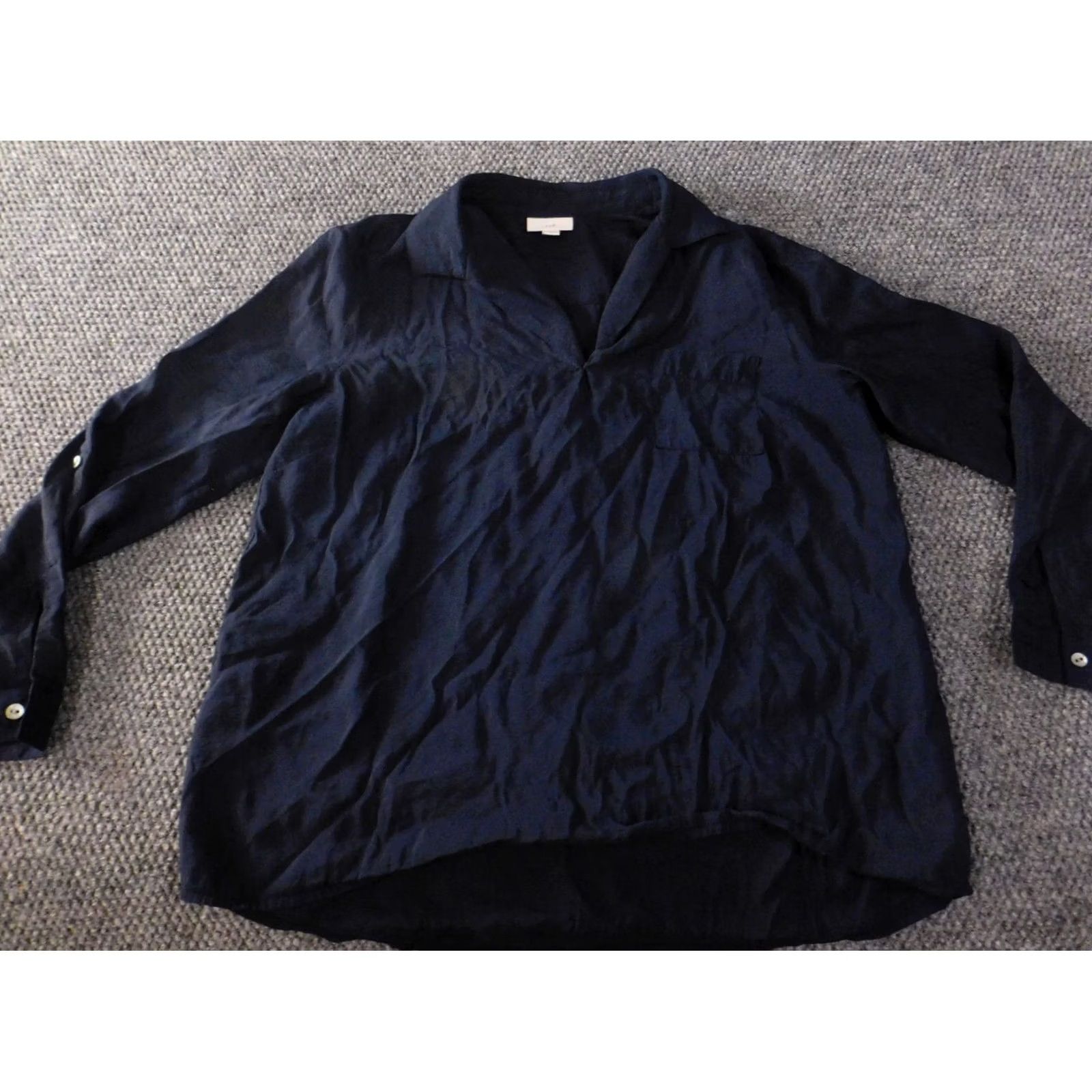J. Jill J. Jill Blouse PS Petite Blue Crew Neck Pullover Cap Sleeve Button Regular Fit Womens Shirt Top Casual Setty? Size S / US 4 / IT 40 - 2 Thumbnail