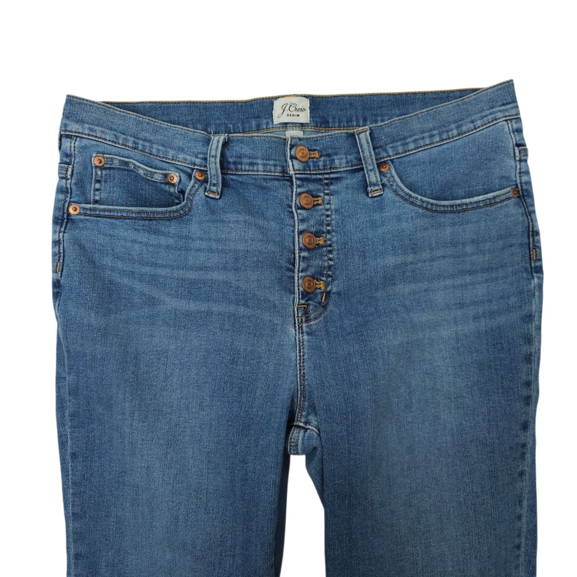 J.Crew J.Crew 9" Toothpick Jeans Womens 32 Button Front Mid Rise Size 24" / US 00 / IT 34 - 9 Thumbnail