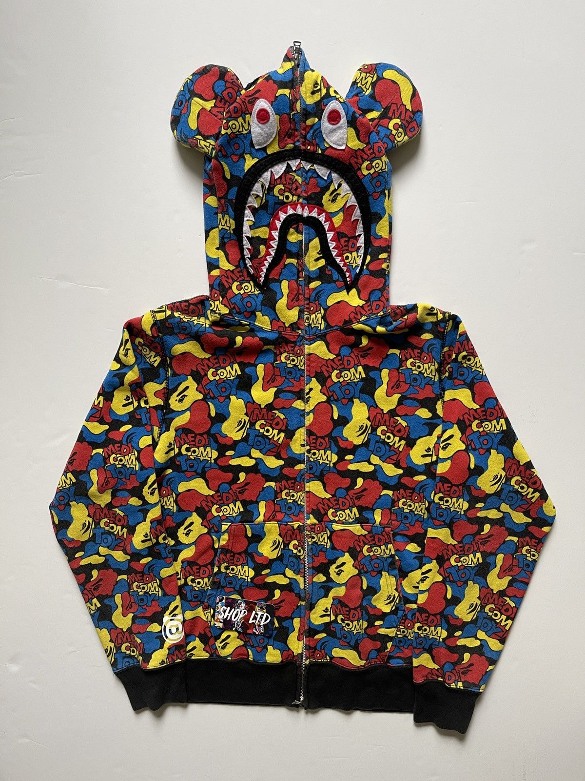 Bape A Bathing Ape X Medicom Bearbrick Multi Shark Hoodie Grailed