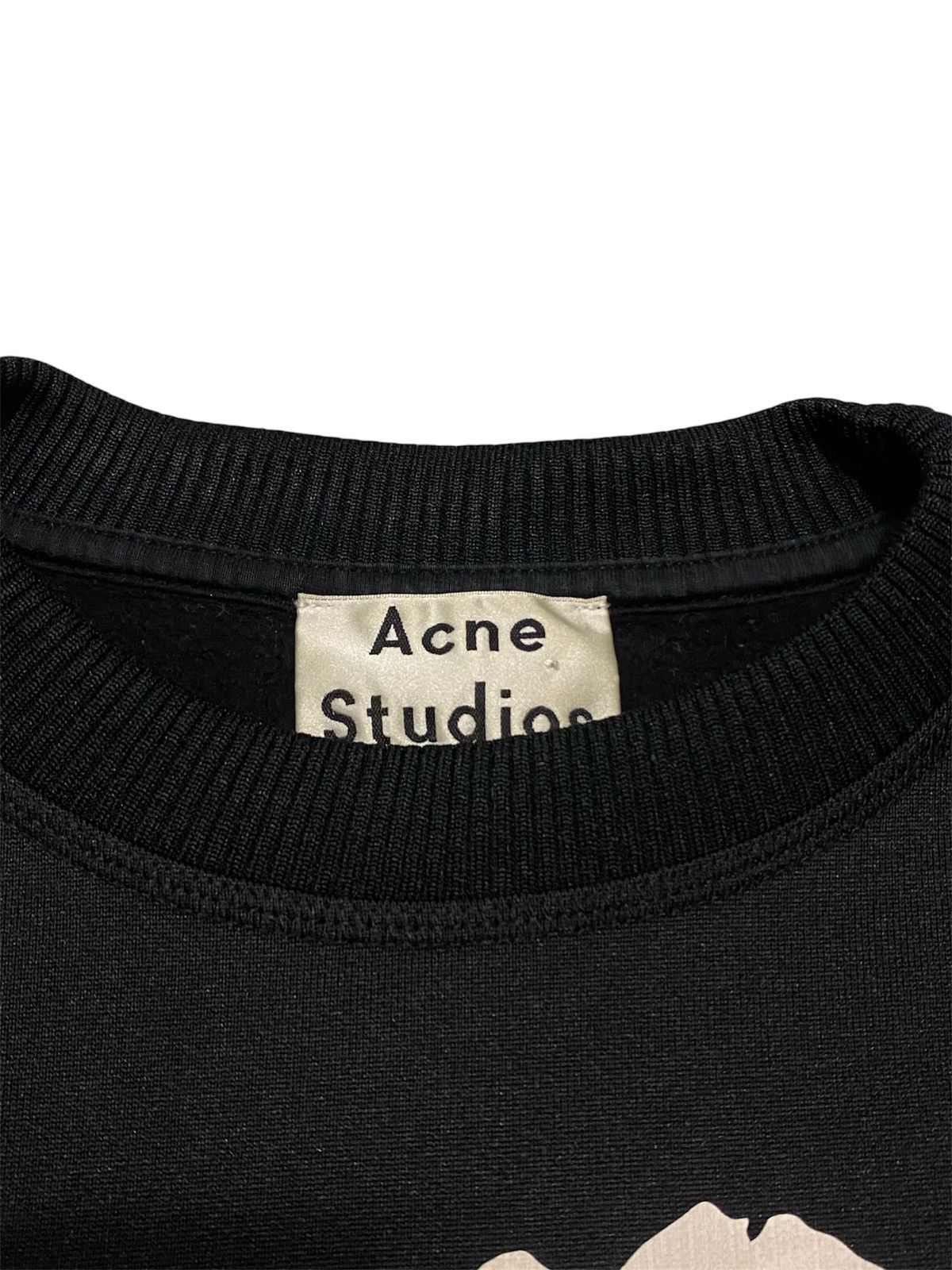 Acne Studios Acne Studios Black Crewneck With Logo Vernina Bosquet Size M / US 6-8 / IT 42-44 - 2 Thumbnail