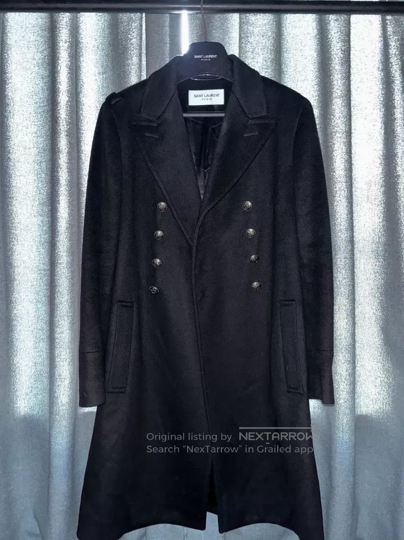 Saint Laurent Paris Saint Laurent Paris Navy anchor double-breasted coat Size US S / EU 44-46 / 1 - 1 Thumbnail