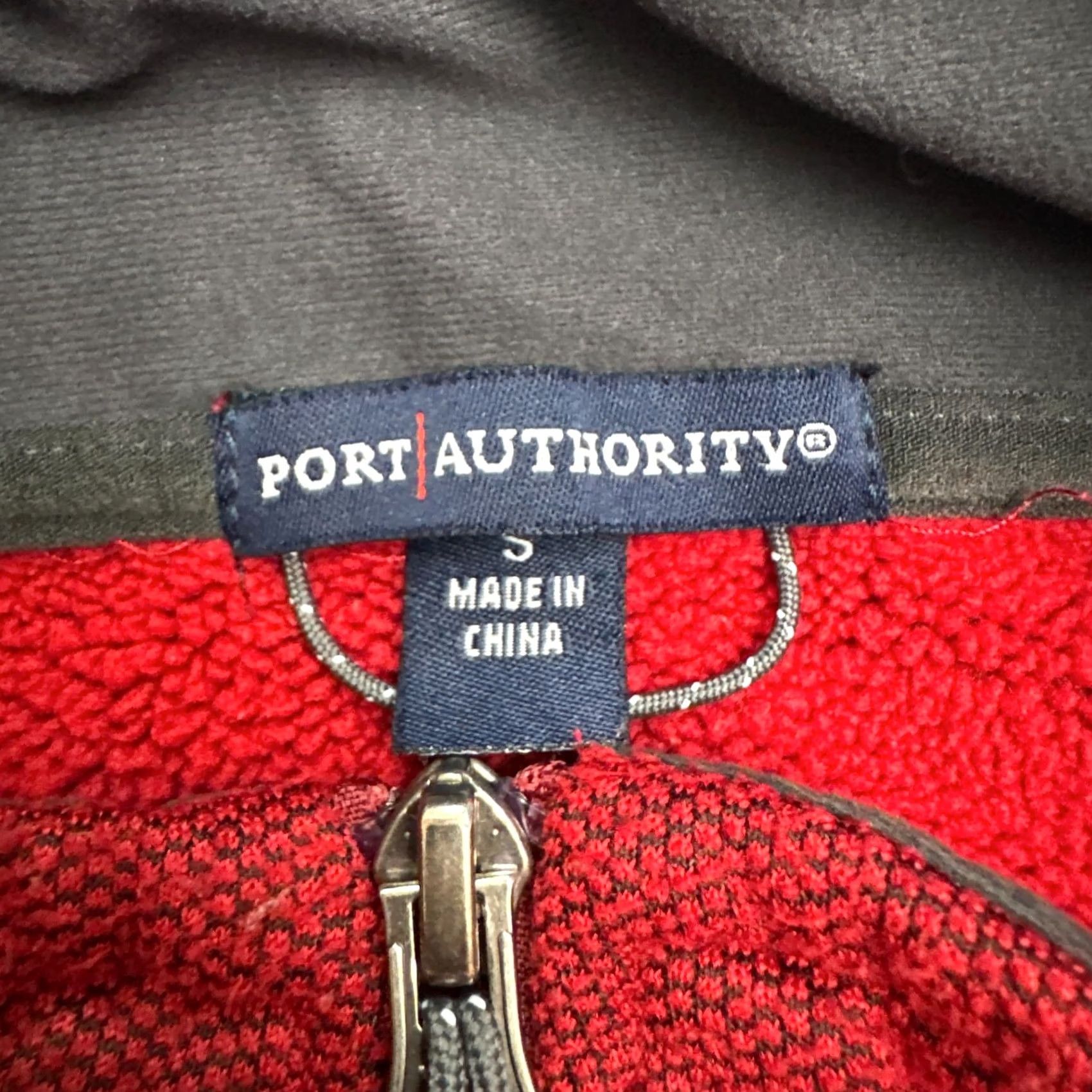 Port Authority Port Authority Xfinity Pique Fleece Jacket Men Small Red Full Zip Pockets Outdoor Size US S / EU 44-46 / 1 - 7 Thumbnail