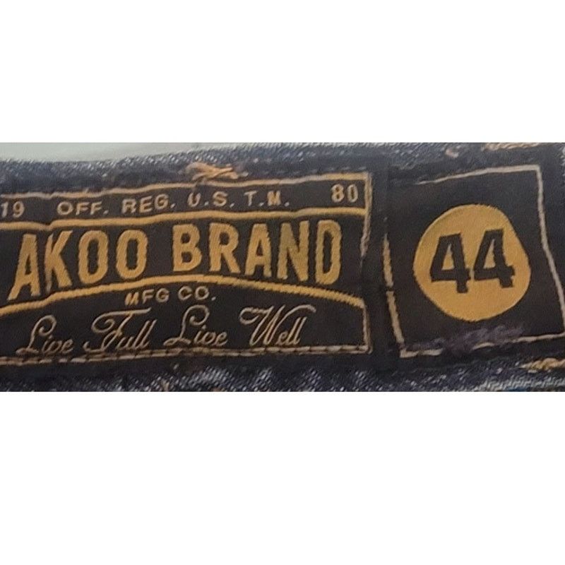 AKOO AKOO Brand Men's 44x32 Distressed Medium Wash Denim Jeans Size US 44 / EU 60 - 7 Thumbnail