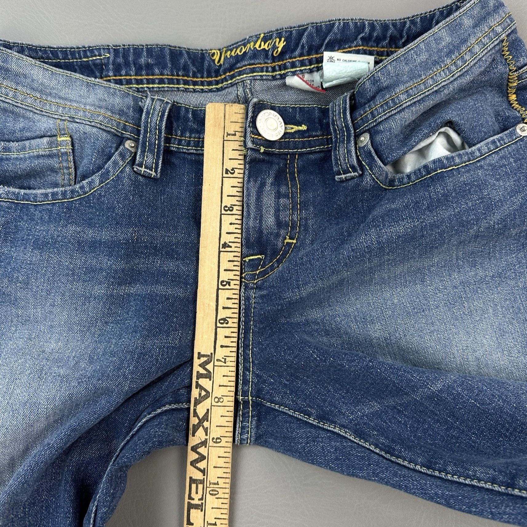 Vintage Vintage Union Bay Jeans Women's 9 32x33 Low Rise Flare Stretch Embroidered Y2K Jeans Size 30" / US 8 / IT 44 - 5 Thumbnail
