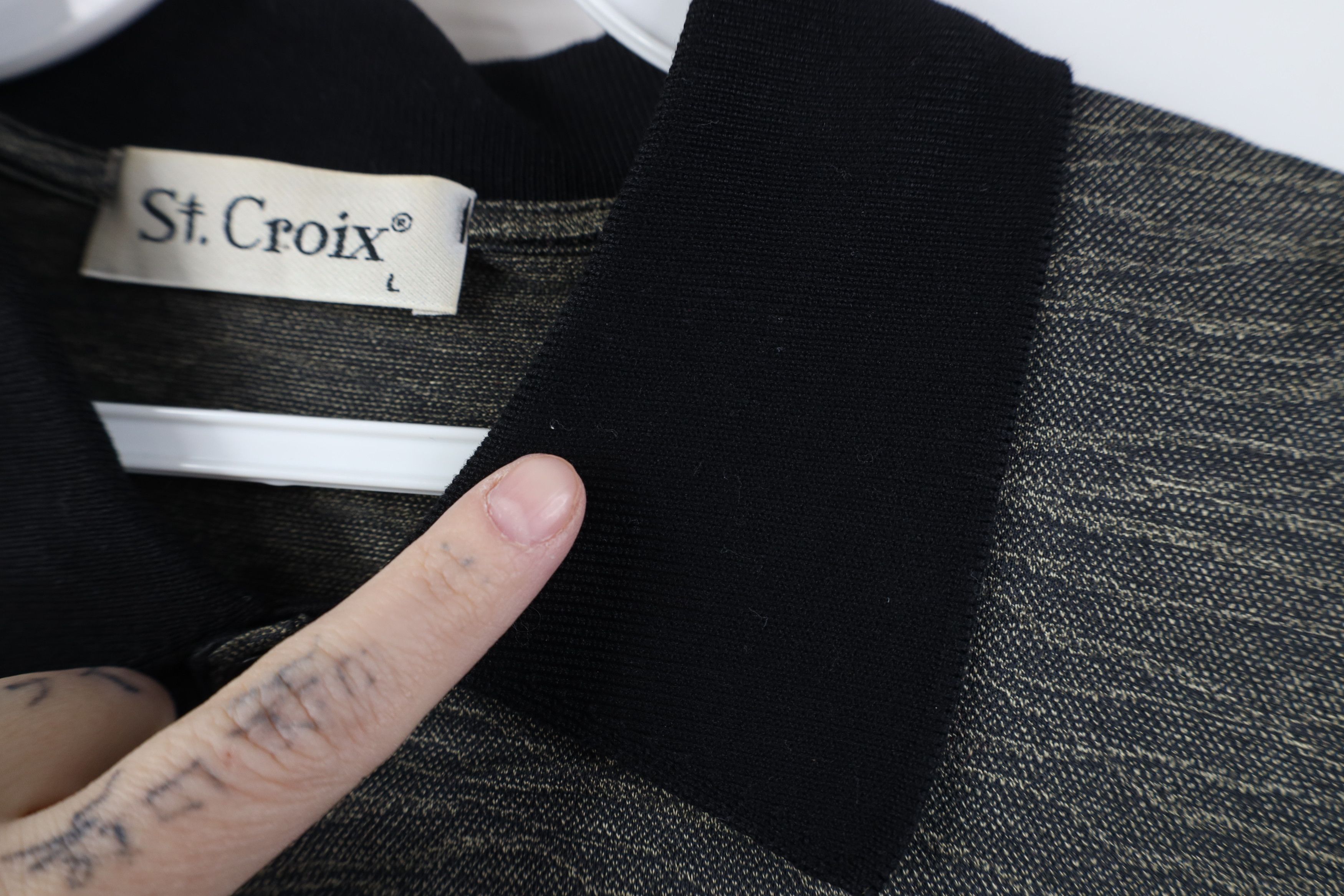 St. Croix Vintage 90s St Croix Collared Ringer Golf Polo Shirt Italy Size US L / EU 52-54 / 3 - 7 Thumbnail