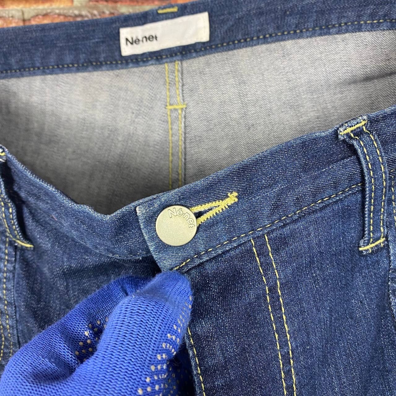 Issey Miyake × Ne-Net NET NET BY ISSEY MIYAKE DENIM MUSHROOM LOGO HIGHRISE SLIMFIT Size US 29 - 8 Thumbnail