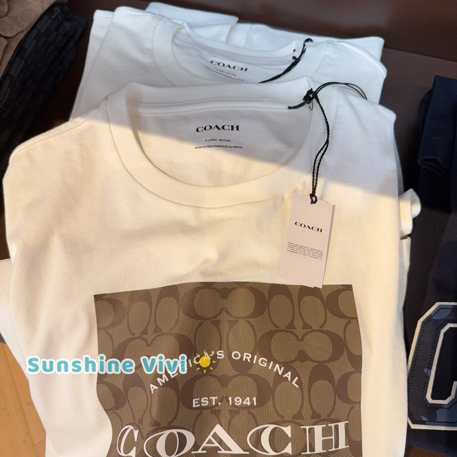 Coach NWT Coach Men Signature T Shirt Organic Cotton CO790 White Size US XL / EU 56 / 4 - 3 Thumbnail