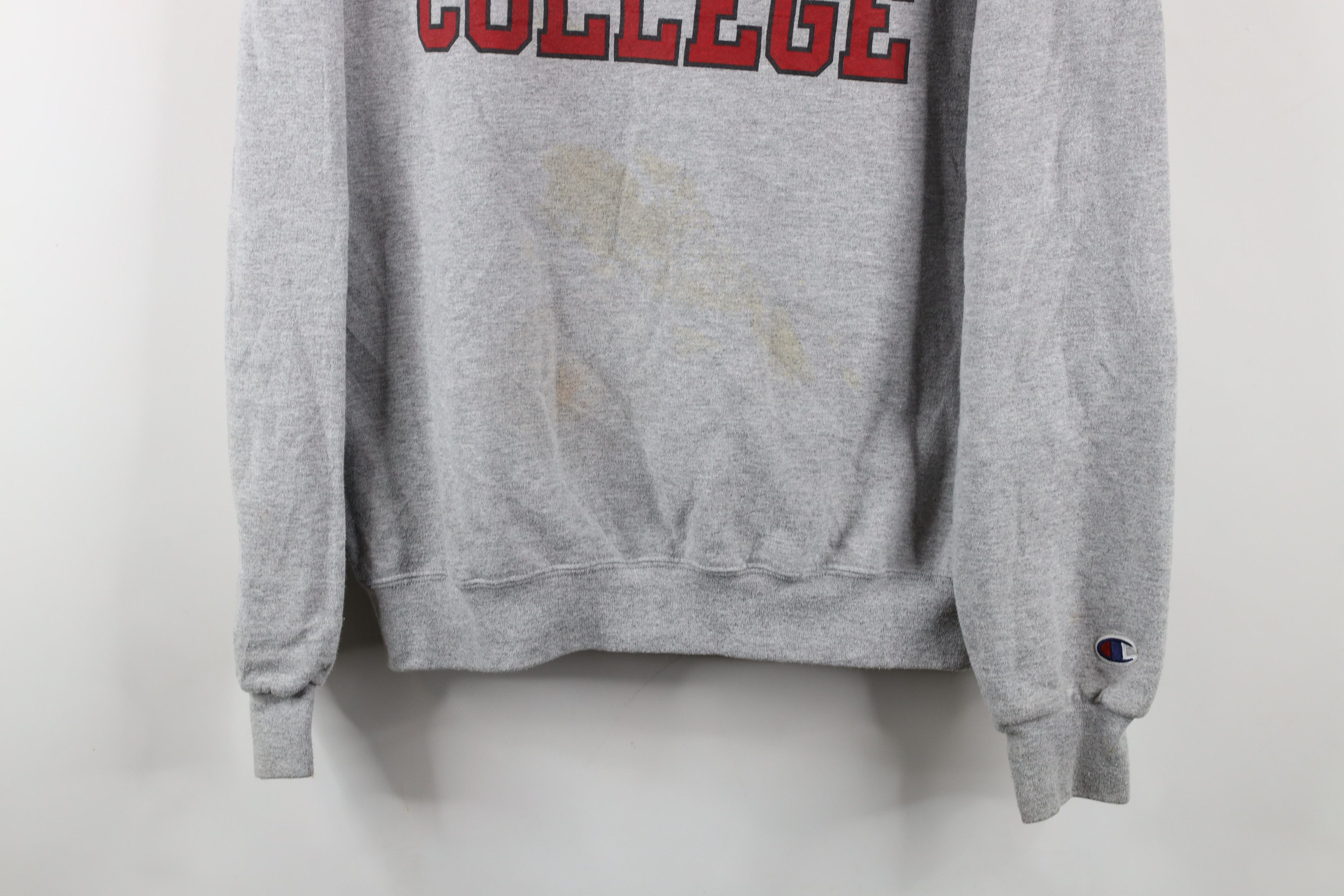 Champion × Vintage Vintage Champion Spell Out Guilford College Sweatshirt Gray Size US L / EU 52-54 / 3 - 3 Thumbnail