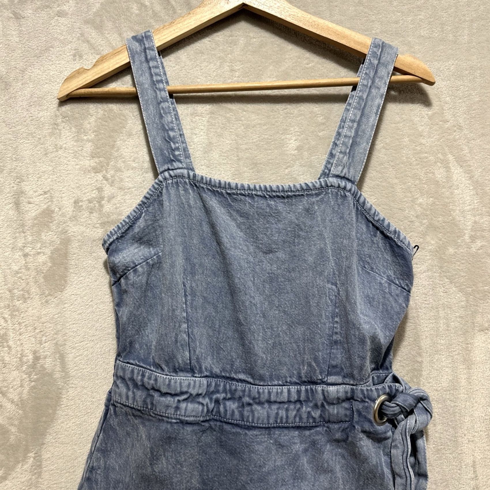 Vintage Sincerely Jules for Bandier Denim Romper Women S Blue Sleeveless NWT Size 28" / US 6 / IT 42 - 6 Thumbnail