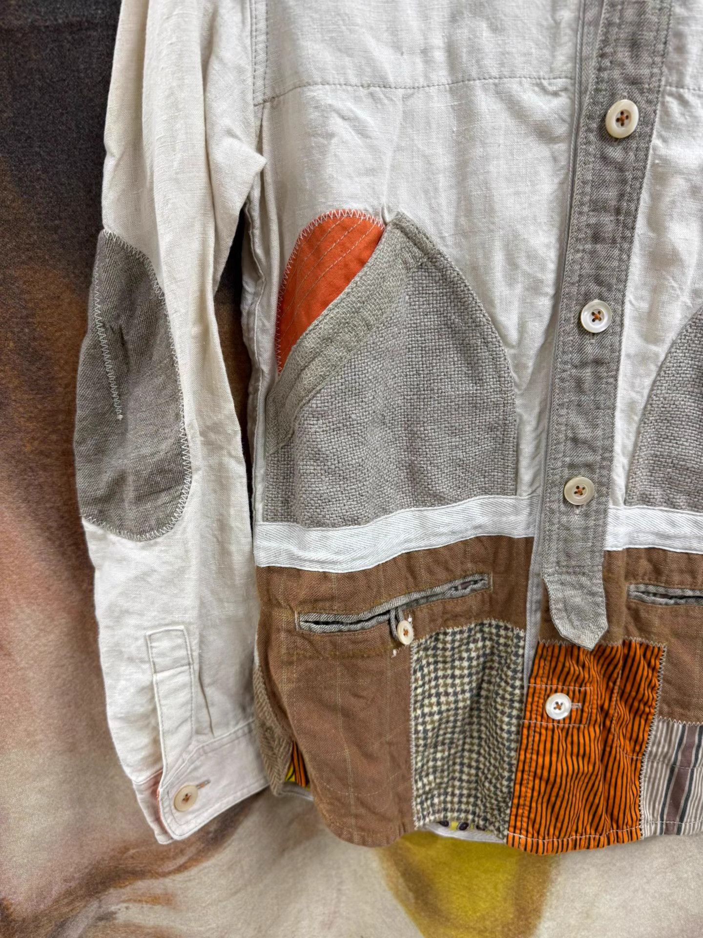 Junya Watanabe Junya Watanabe Patchwork Linen Jacket K20 Size US S / EU 44-46 / 1 - 3 Thumbnail