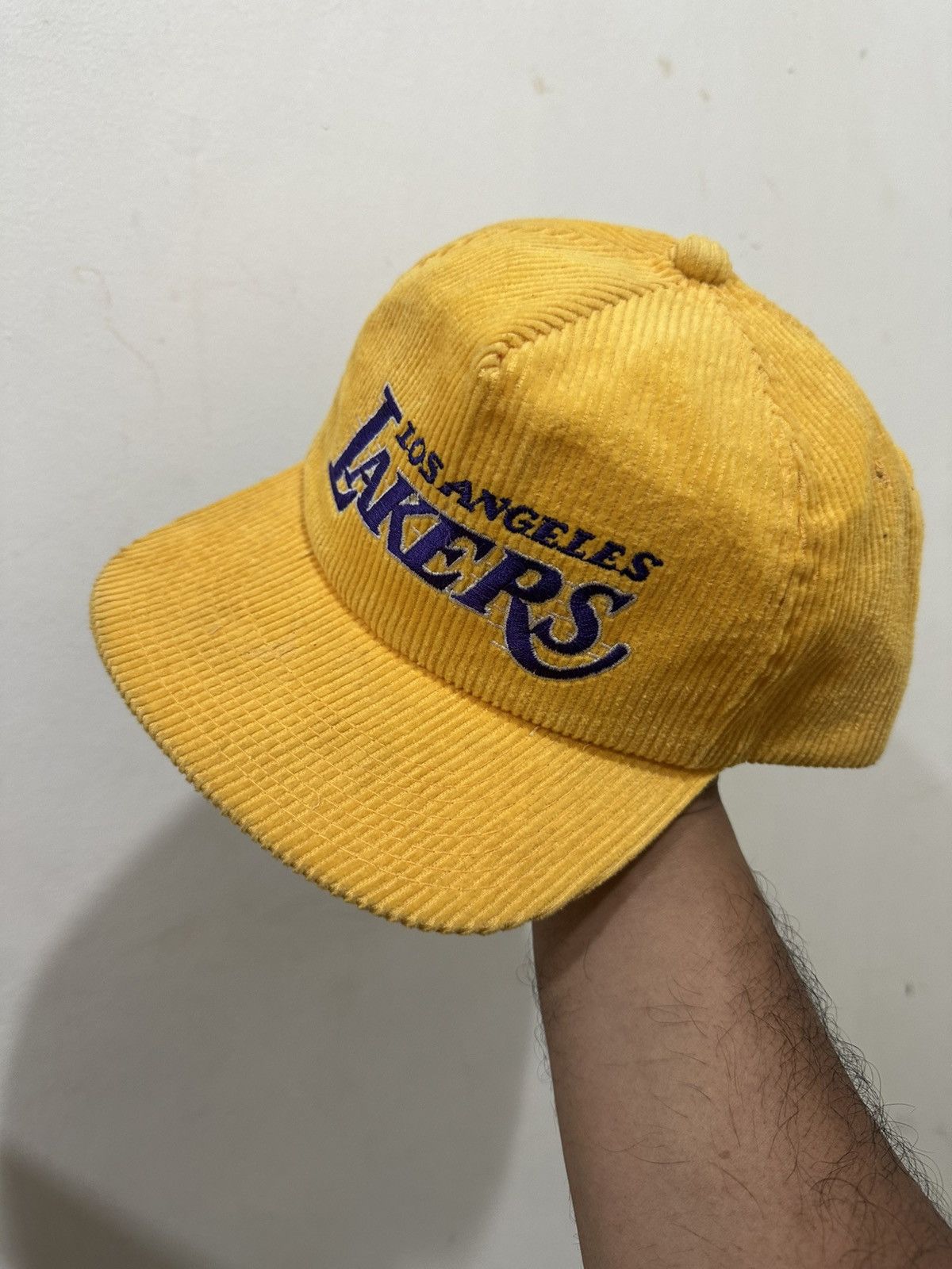 NBA 90’s Corduroy Lakers Sport Specialties Hat Size ONE SIZE - 1 Thumbnail