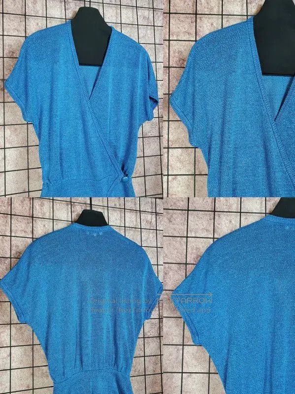 Dior Dior Summer Blue Linen Blend Short Sleeve Top . Size M / US 6-8 / IT 42-44 - 4 Thumbnail