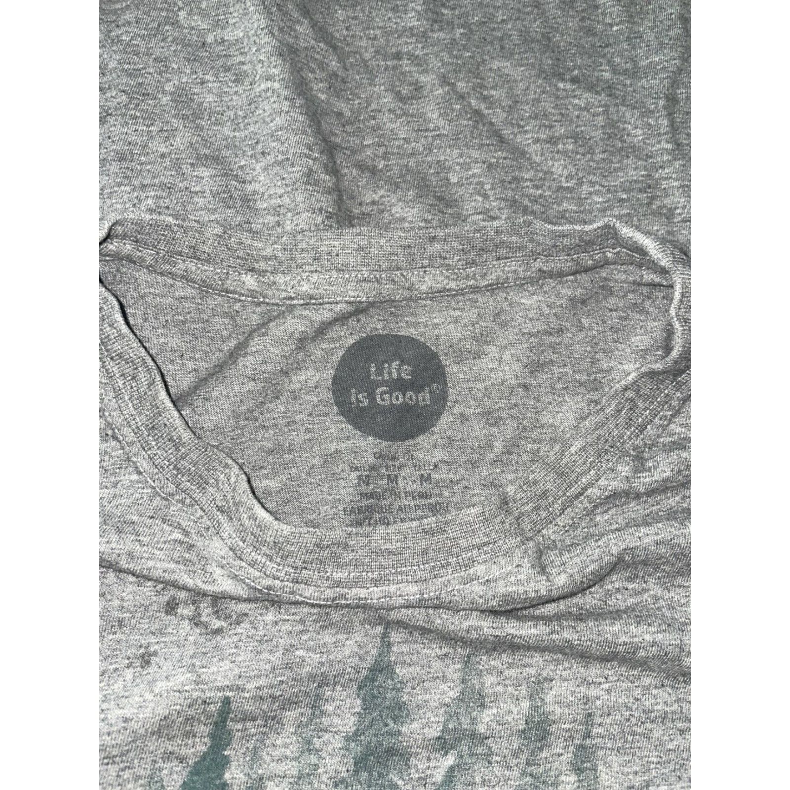 Life is Good Life Is Good Classic Fit Grey Long Sleeve Graphic T-Shirt Mens M Size US M / EU 48-50 / 2 - 5 Thumbnail