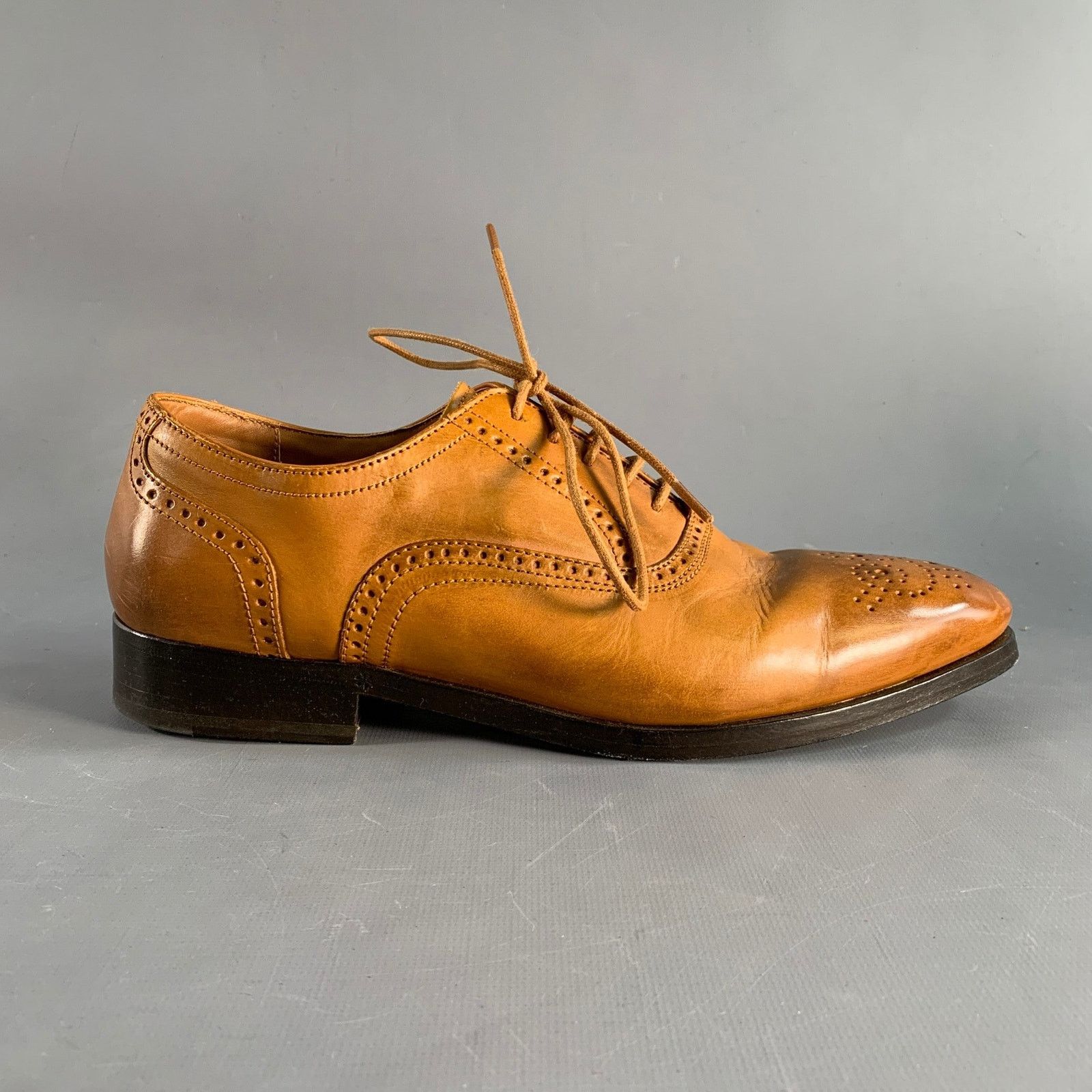Allen Edmonds ALLEN EDMONDS 7 Tan Perforated Leather Oxford Lace Up Shoes Size US 7 / EU 40 - 4 Thumbnail