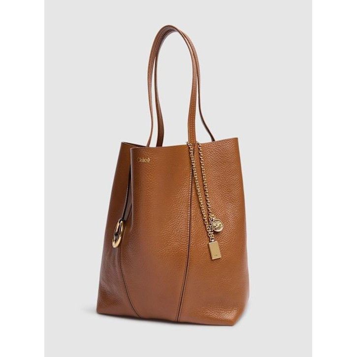 Chloe Chloe Medium Spin Clay Brown Grained Leather Tote Bag New & Size ONE SIZE - 2 Thumbnail