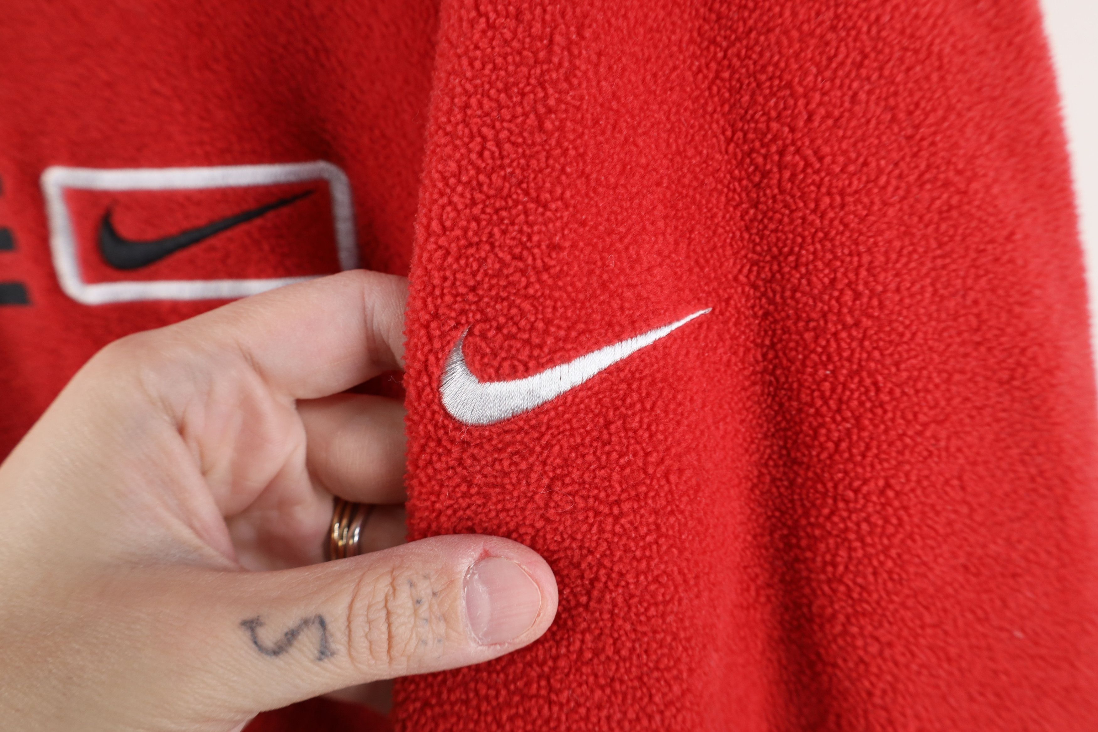 Nike Vintage Nike Travis Scott Center Swoosh Fleece Hoodie Red Size US XXL / EU 58 / 5 - 4 Thumbnail