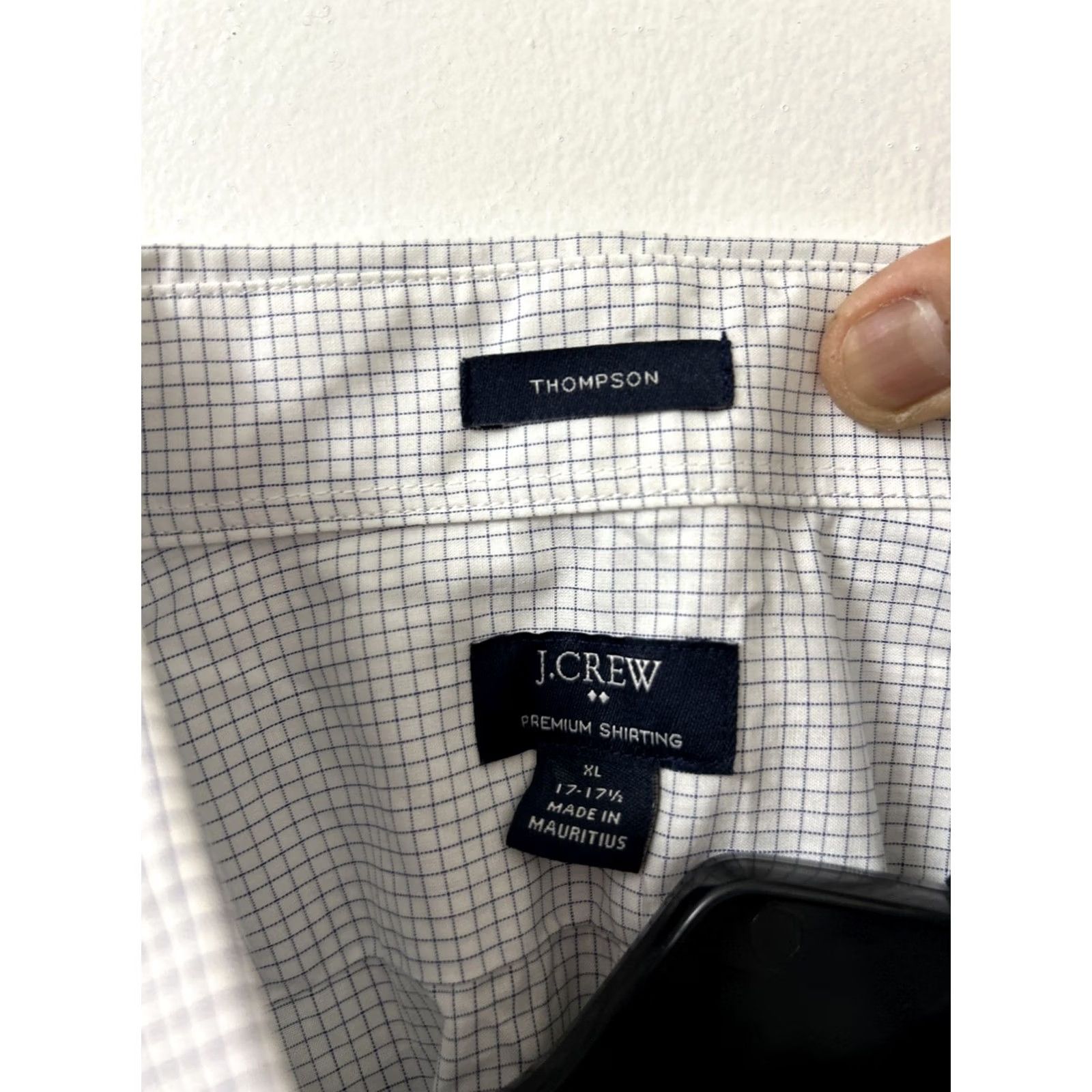 J.Crew J.CREW Shirt Mens XL White Plaid Button-Up L/S Premium Shirting Collared Casual Vintage: No Size US XL / EU 56 / 4 - 6 Thumbnail