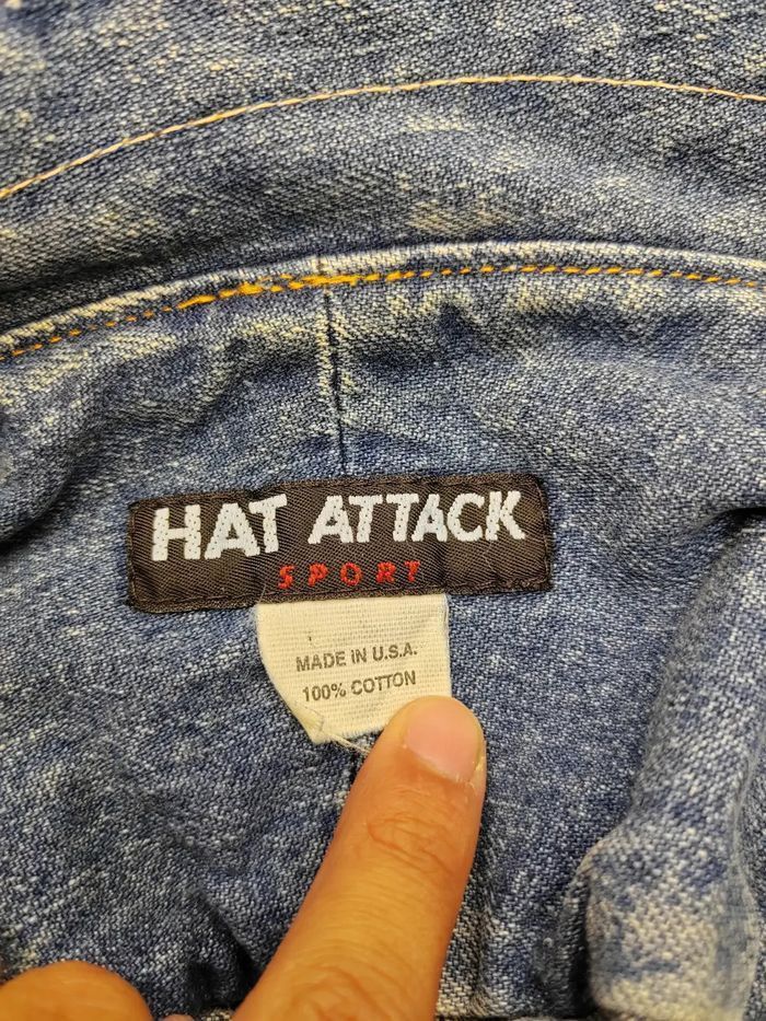 Vintage Vintage Denim Hat Attack Bucket Hat Size ONE SIZE - 4 Thumbnail