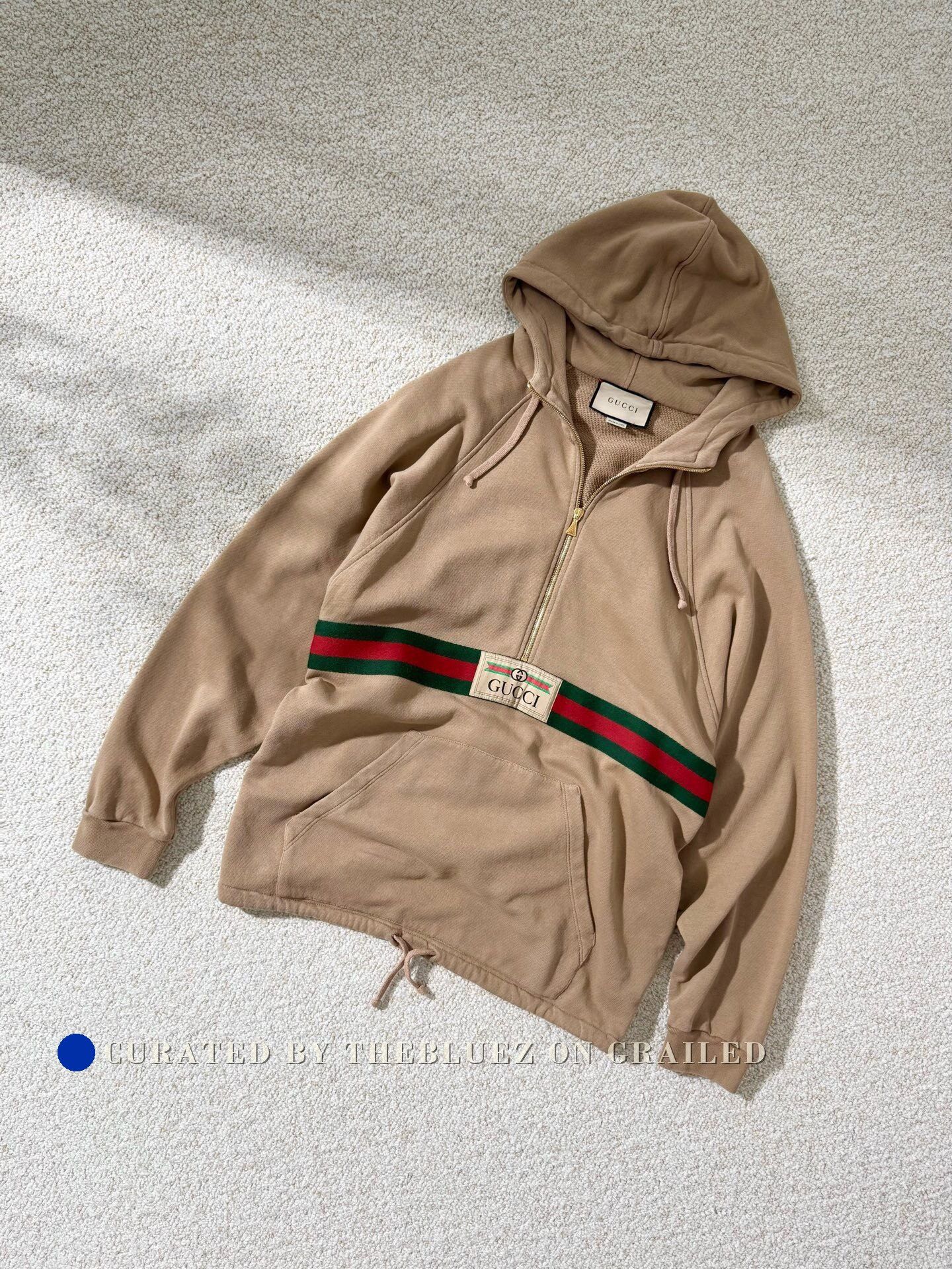 Gucci × Tom Ford Gucci - Vintage Boxy Fit Half-Zip Fleece Cotton