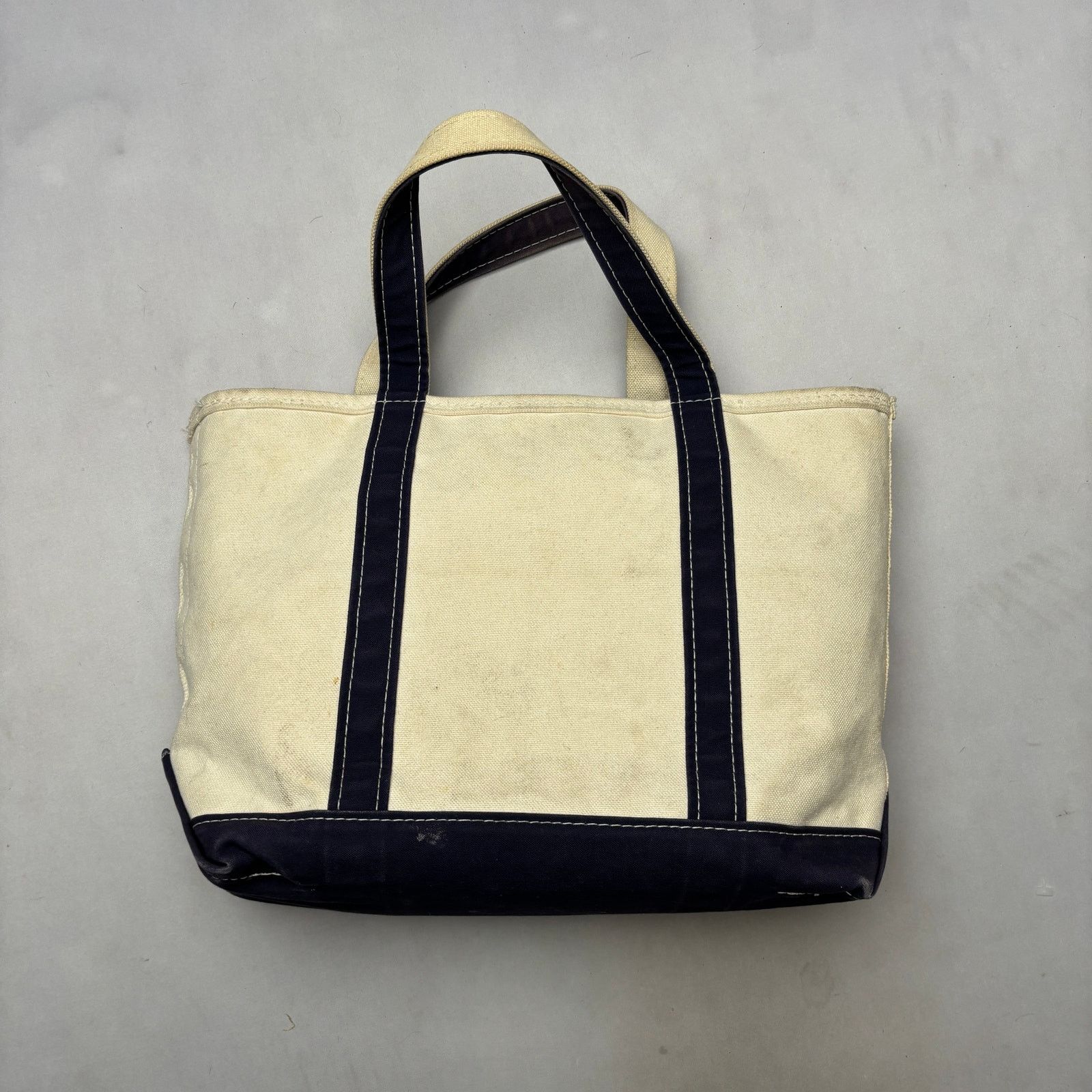 L.L. Bean Vintage 90s LL Bean Boat and Tote Canvas Bag Beach Grocery Size ONE SIZE - 3 Thumbnail
