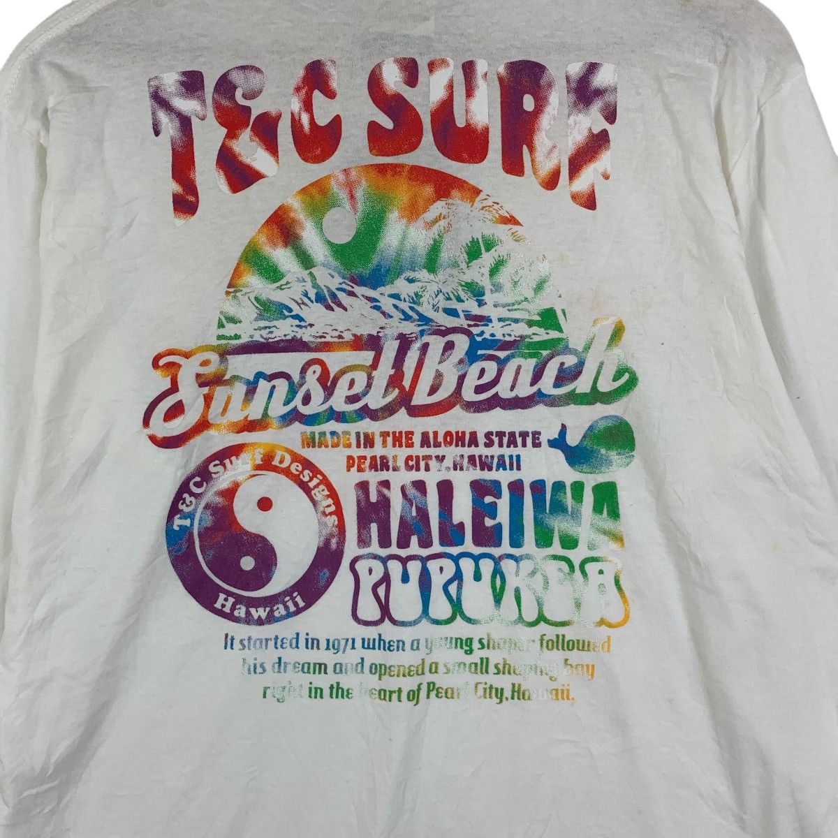 Vintage &C SURF HAWAII Haleiwa Pupukea Sunset Beach Tee Shirt Top Size L / US 10 / IT 46 - 5 Thumbnail