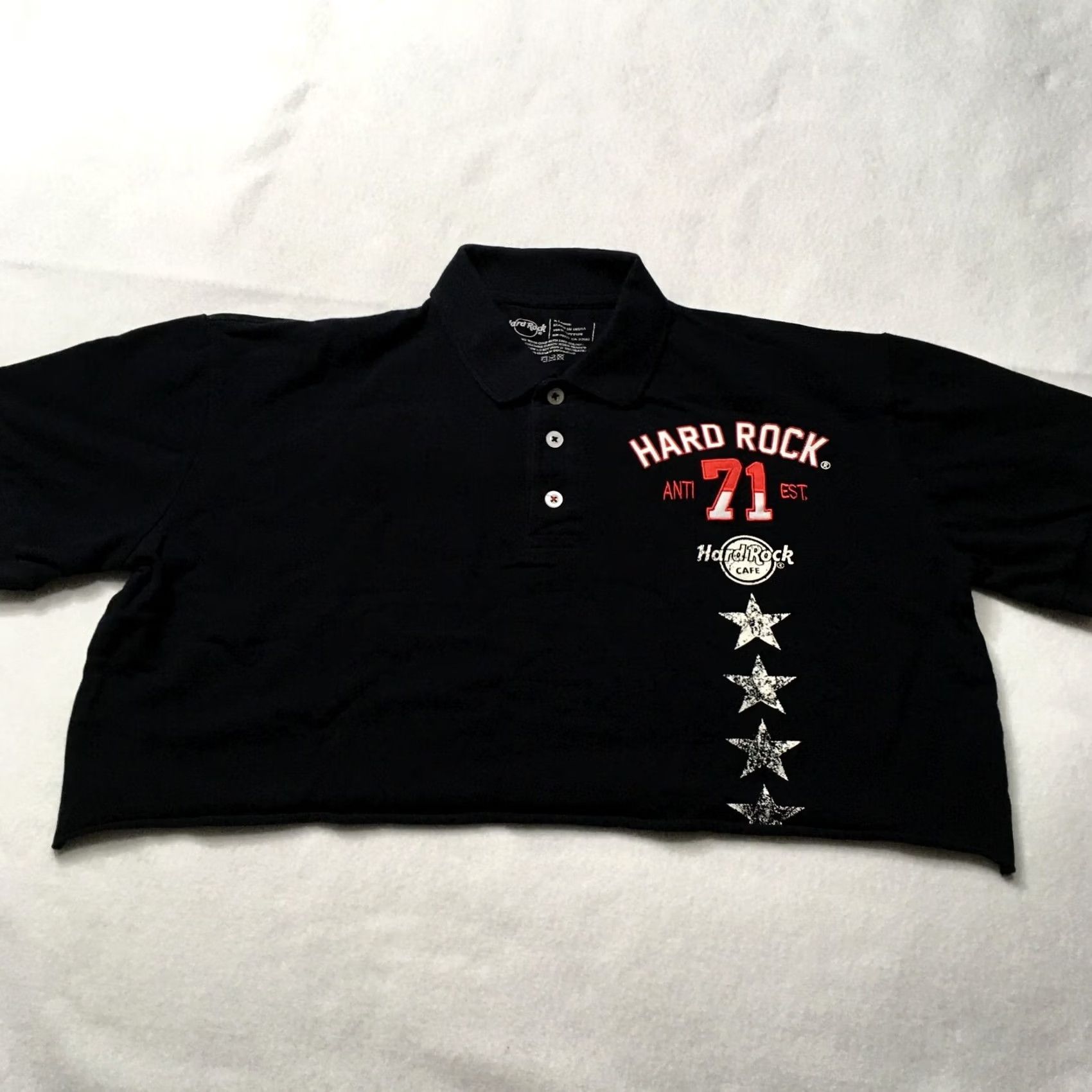Hard Rock Cafe Hard Rock Cafe Crop Top Womens XL Dark Blue polo shirt embroidered BERLIN GERMAN Size XL / US 12-14 / IT 48-50 - 2 Thumbnail