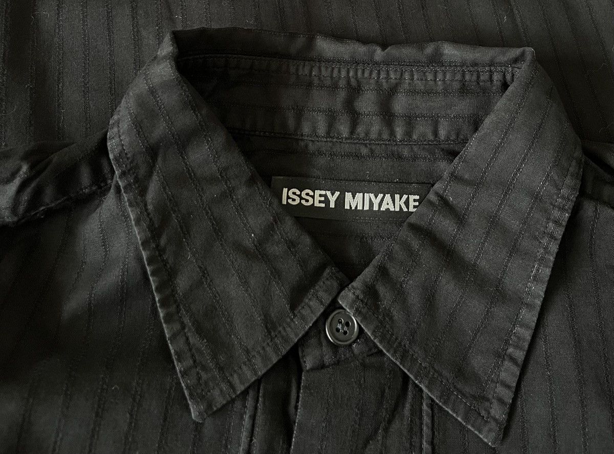 Issey Miyake Vintage issey miyake striped black button up shirt Size US XL / EU 56 / 4 - 2 Thumbnail