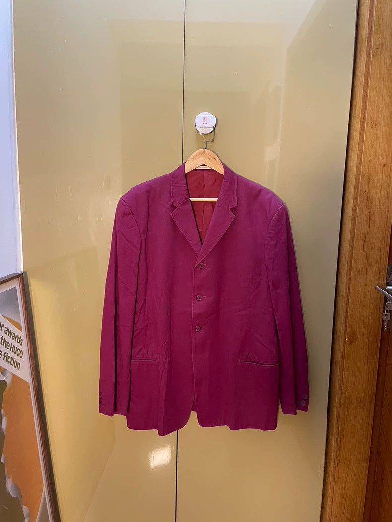 Yohji Yamamoto Yohji Yamamoto size m 90SS Burgundy Show Suit 2501-Nextarro Size 38R - 3 Thumbnail