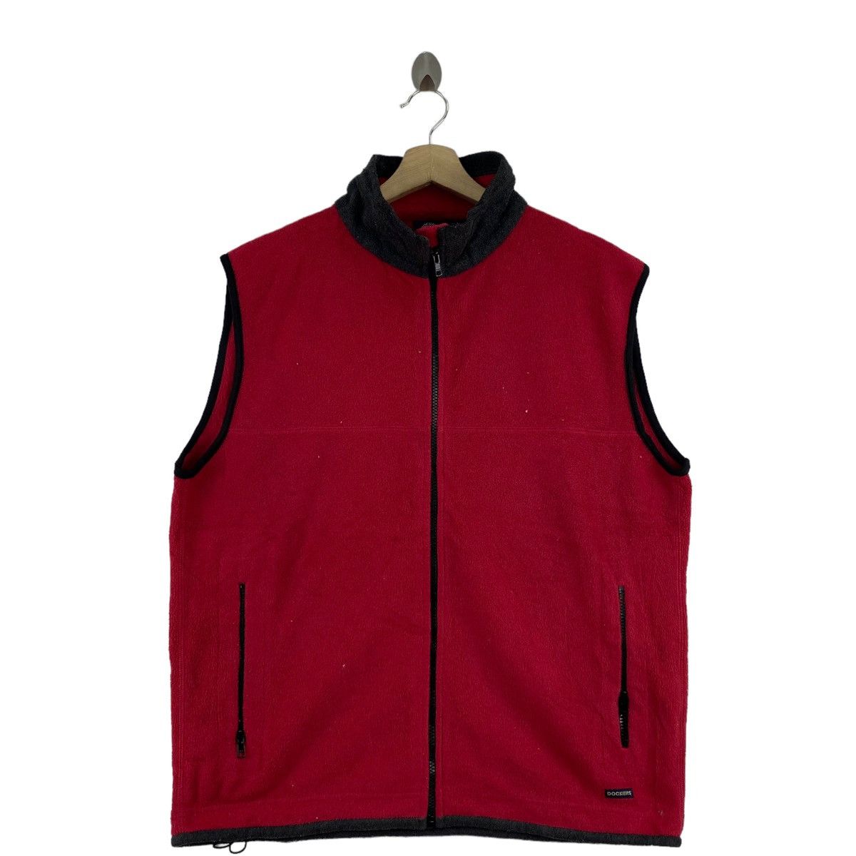 Dockers DOCKERS USA Full Zipper Outdoor Red Vest Fleece Sweatshirt Size US L / EU 52-54 / 3 - 1 Thumbnail