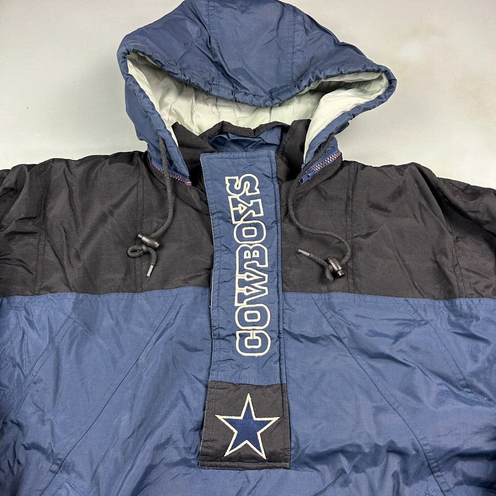 Starter VINTAGE 90s Dallas Cowboys Starter Anorak 1/4 Zip Jacket M Size M / US 6-8 / IT 42-44 - 3 Thumbnail