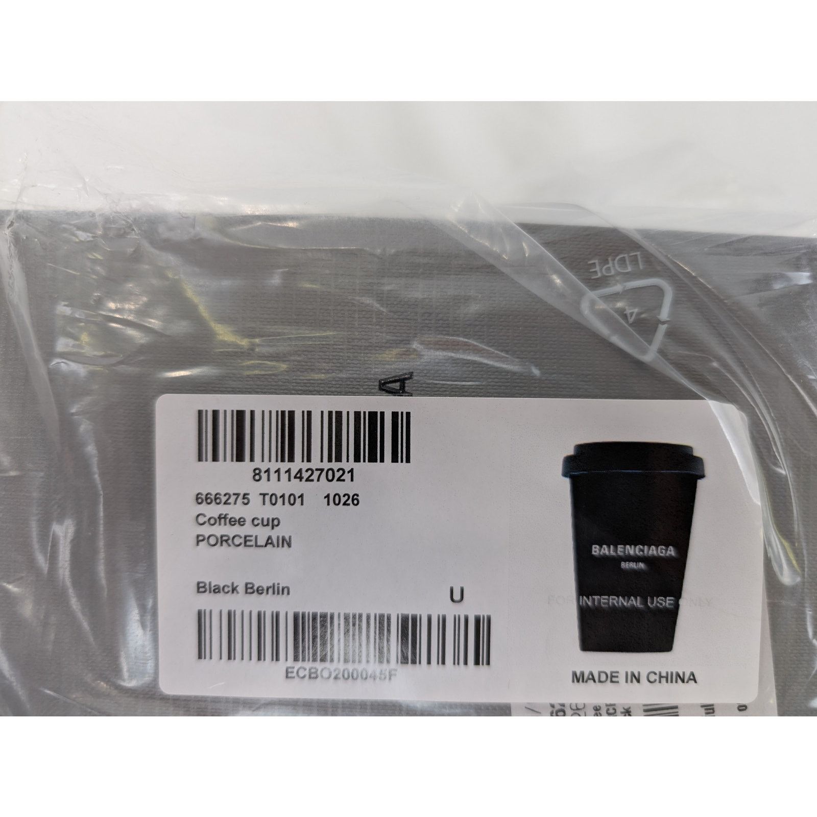 Balenciaga o1rshd1 Q:3 / Size:OS/ Berlin Porcelain Coffee Cup Mug Black Size ONE SIZE - 13 Thumbnail