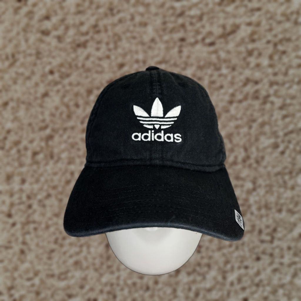Adidas Adidas Hat One Size Black Cotton 3 Stripes Golf Mens Adjustable Size ONE SIZE - 1 Thumbnail