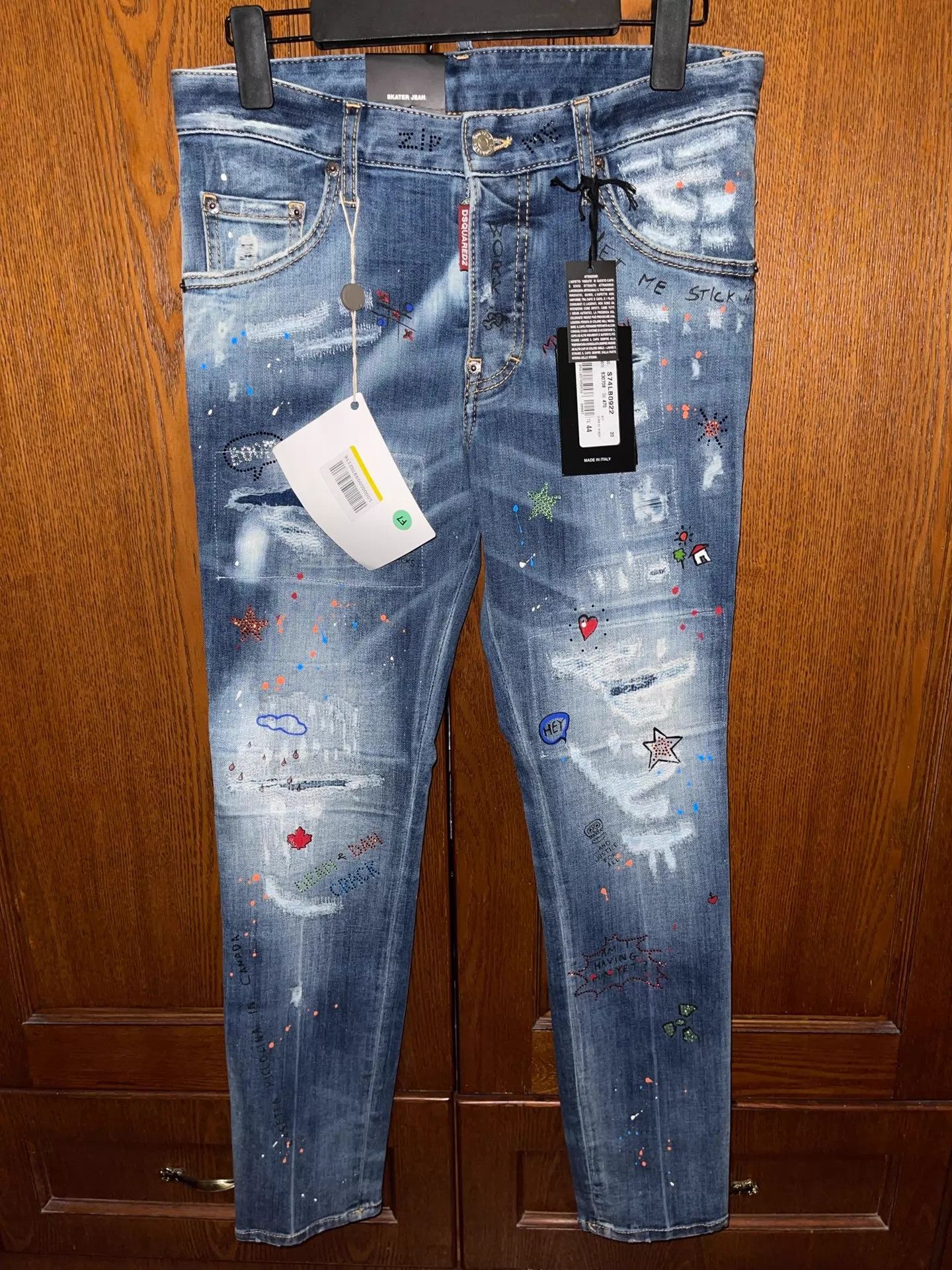 Dsquared2 Dsquared2 D2 Washed Embellished Skater Jeans 44 IT Size US 28 / EU 44 - 4 Thumbnail