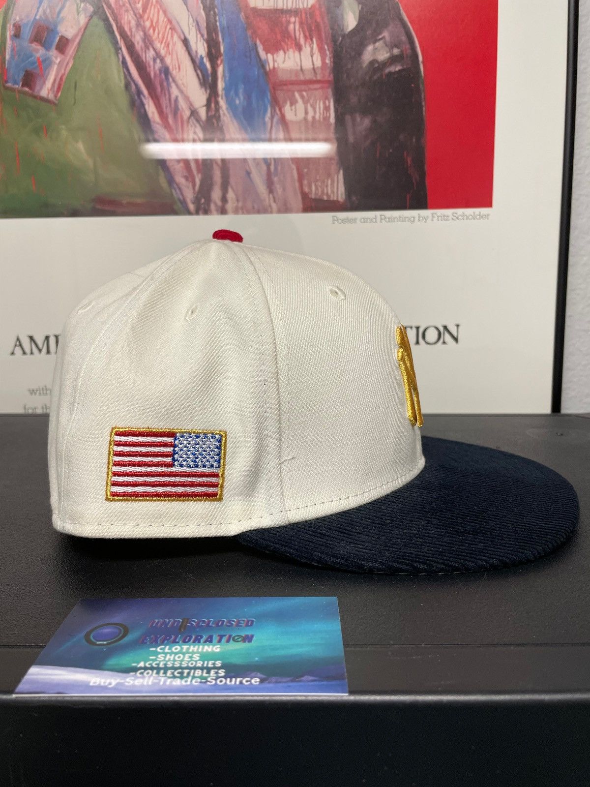 New Era New York Yankees cream American flag fitted hat Size ONE SIZE - 2 Thumbnail