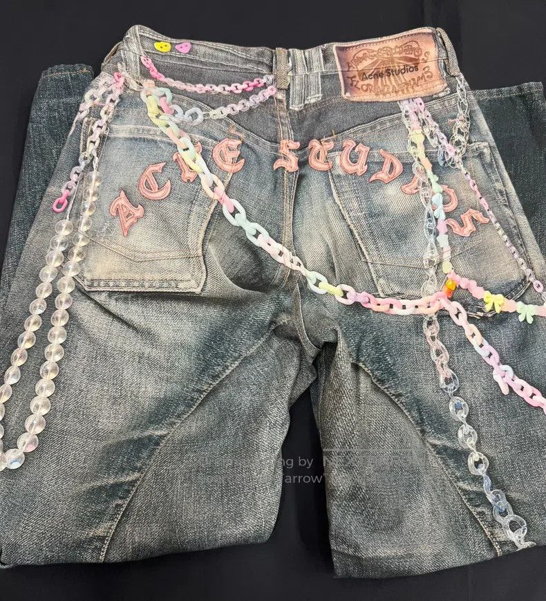Acne Studios Acne Studios Candy Chain 3D Printed Loose Curved Jeans Size US 30 / EU 46 - 3 Thumbnail